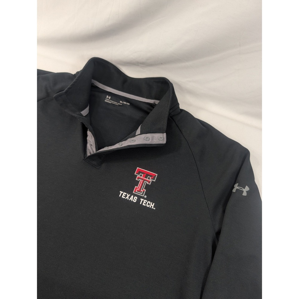 Texas Tech Under Armour 1/4 Snap Closure  Pullover Men XL NCAA Black Performance